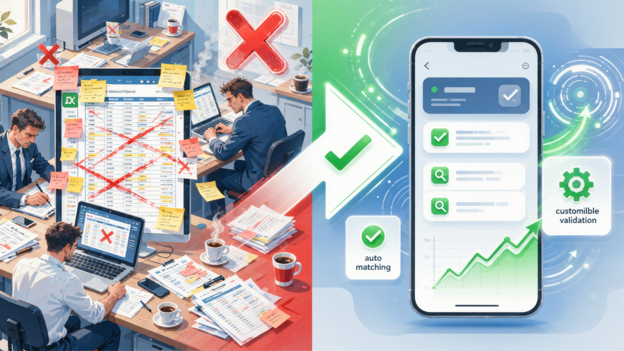 信息核对还在用Excel手动勾选？核对信息小程序让错误率直降99%，效率翻倍！