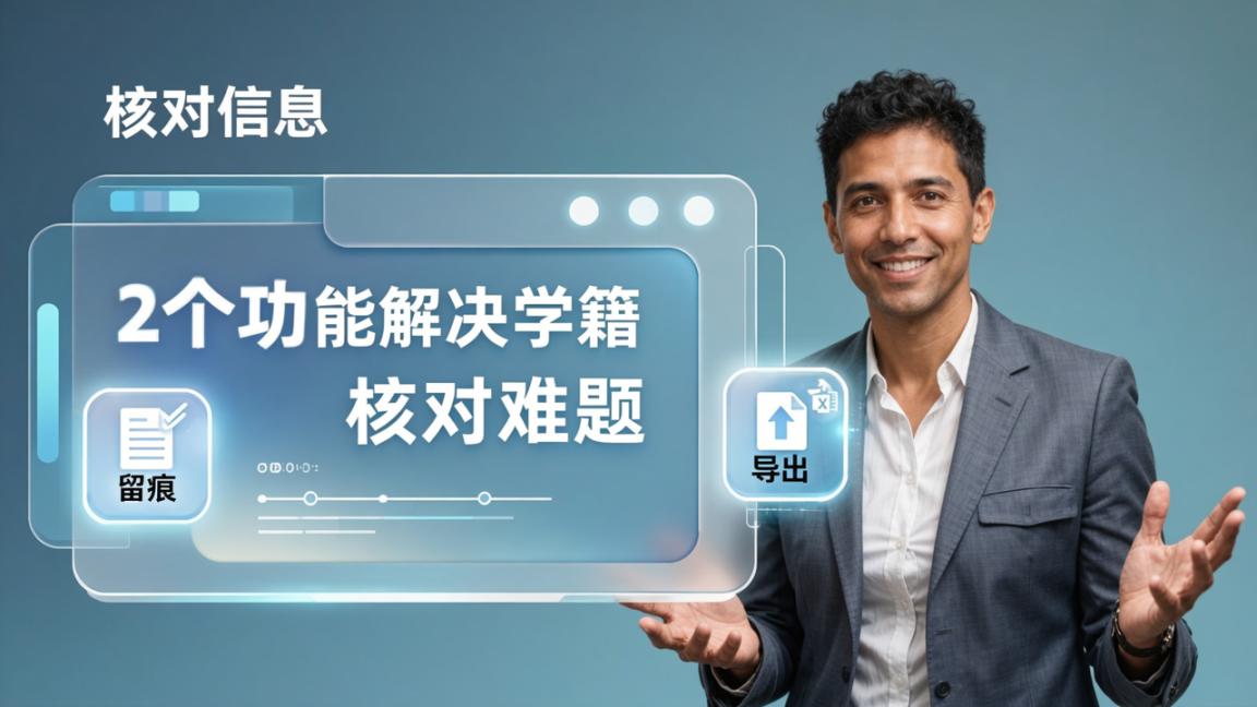 2个功能解决学籍核对难题：留痕+导出，效率直接翻倍