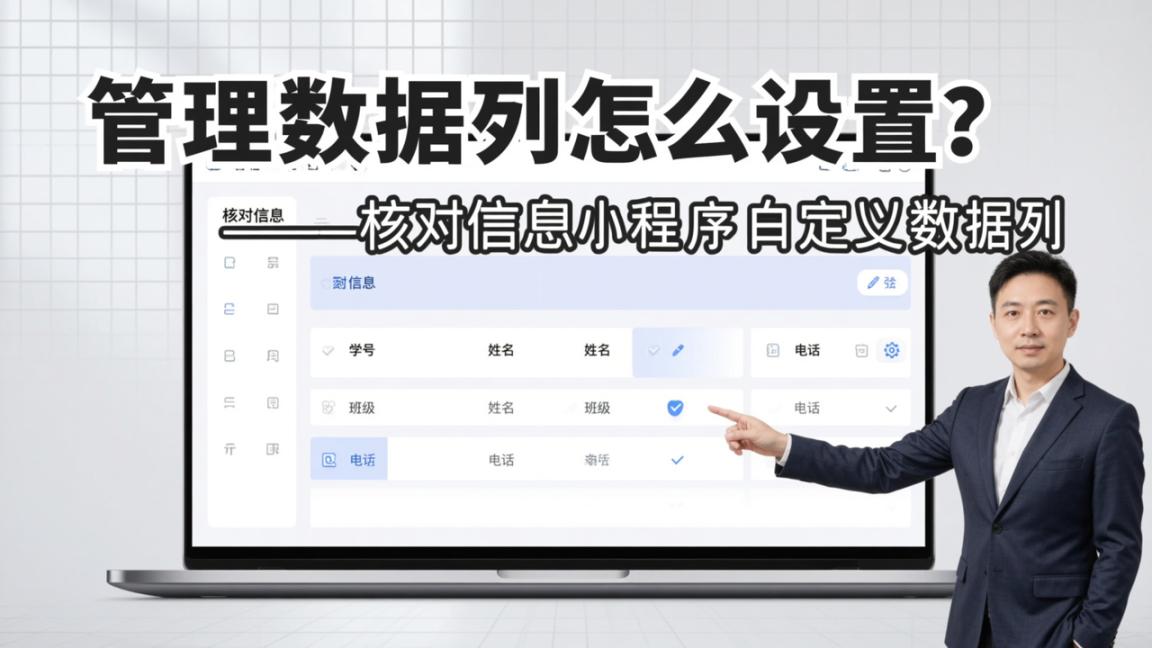 管理数据列怎么设置？核对信息小程序自定义数据列，灵活管理核对表