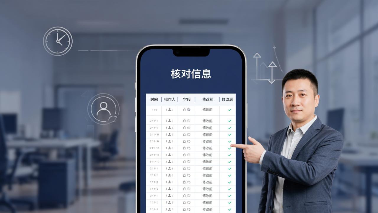 数据核对怎么留痕记录？「核对信息」核对留痕设置，每次修改都可追溯