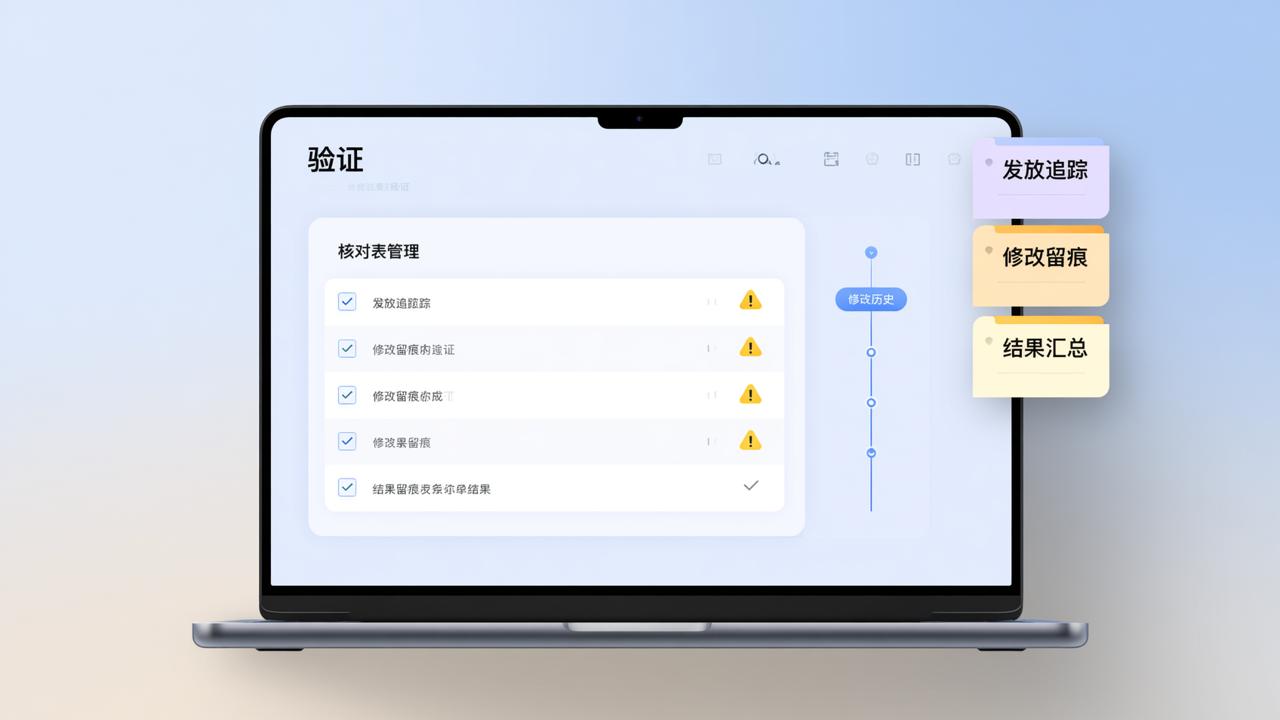 验证测试_核对信息_核对表怎么管理？