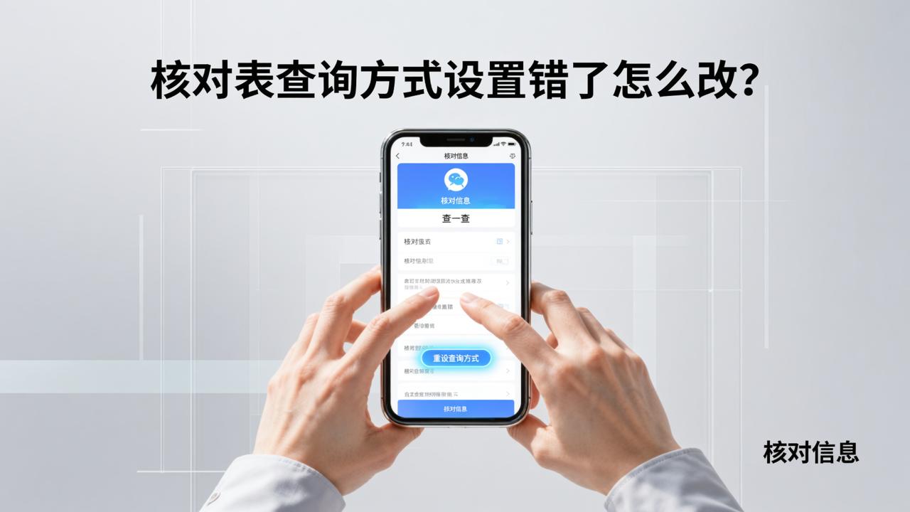 核对表查询方式设置错了怎么改？「核对信息」重设查询方式，灵活修改核对入口