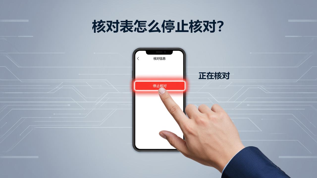 核对表怎么停止核对？「核对信息」停止核对功能，及时收回核对表防止继续修改