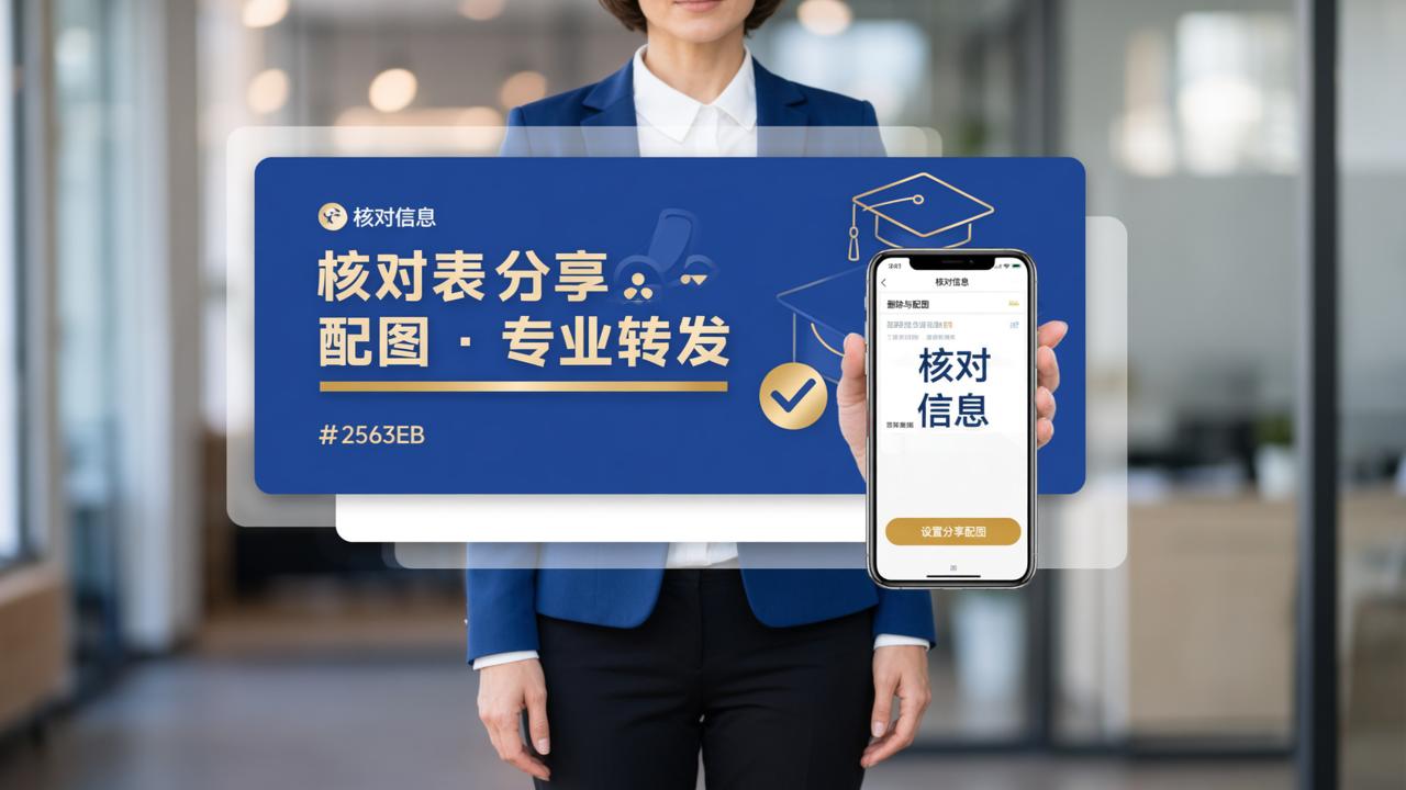 核对表分享配图怎么设置？「核对信息」自定义分享配图，转发更专业