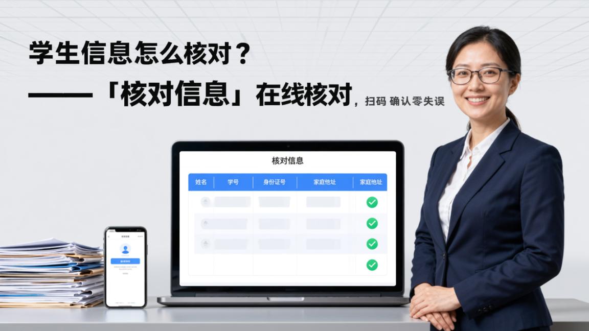 学生信息怎么核对？「核对信息」在线核对学生信息，扫码确认零失误