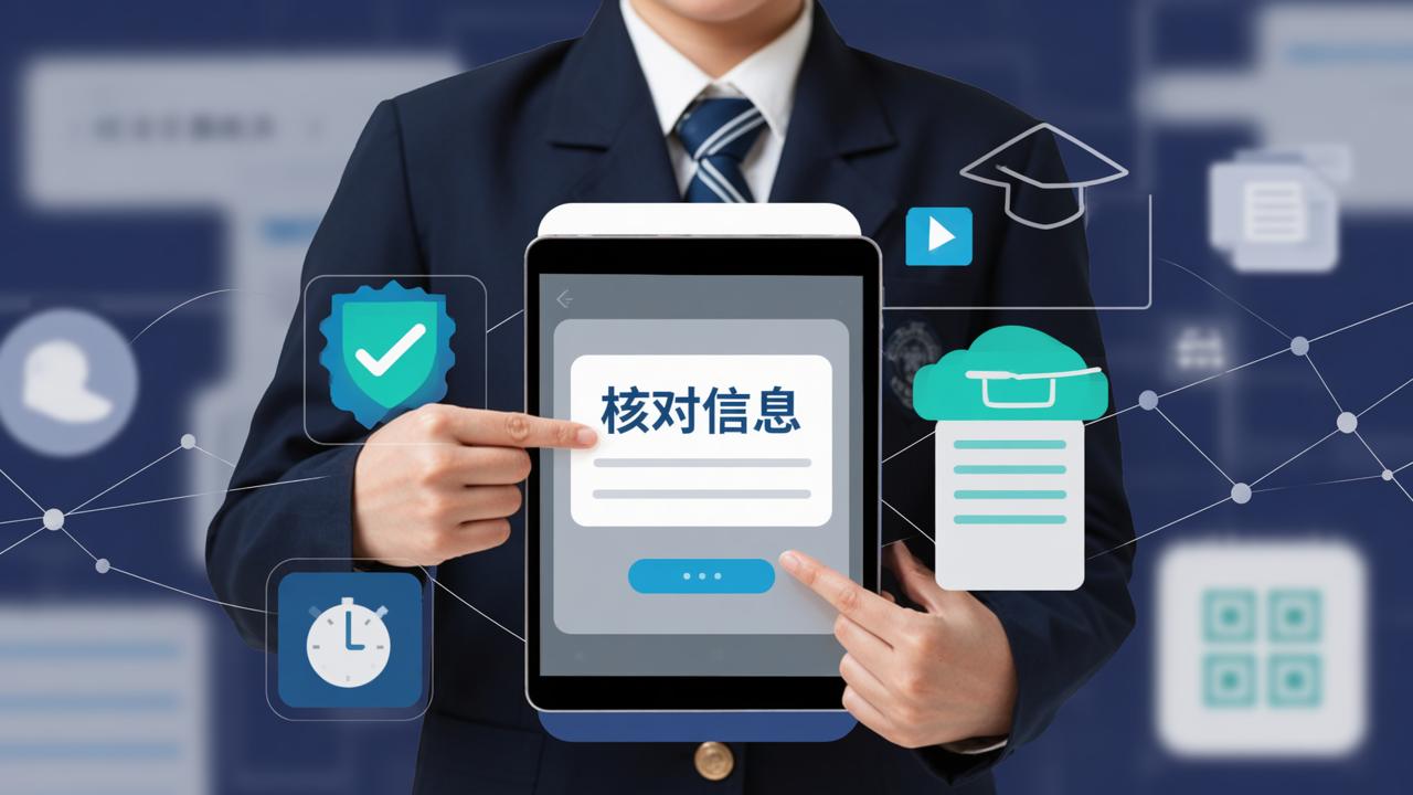 学籍信息核对：核对信息，扫码核对结果留痕导出