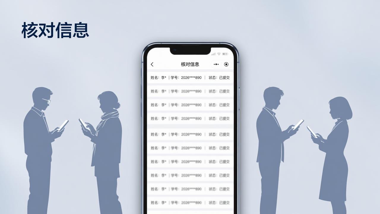 核对信息小程序：填报人互不查看保护隐私
