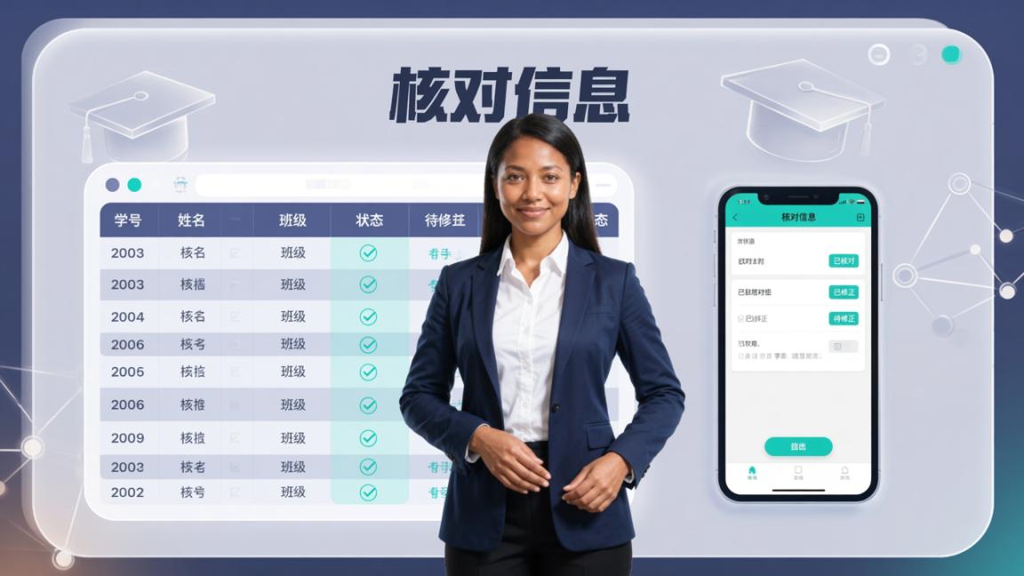 学籍信息核对系统：核对信息，扫码逐项核对，错漏实时标记一键导出